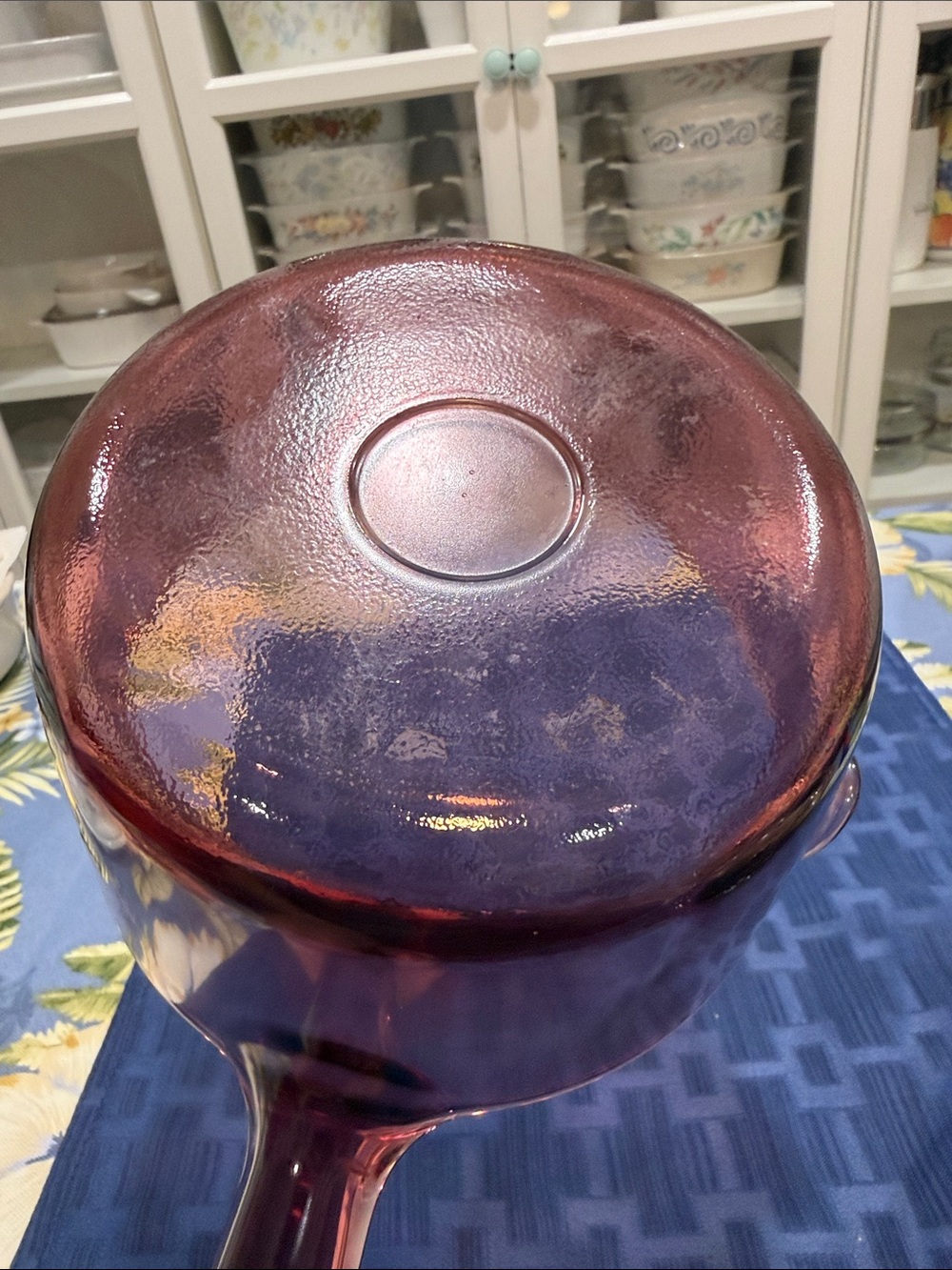 Pyrex Cranberry Glass Vision Saucepan 1 Liter with Lid - Picture 9 of 10